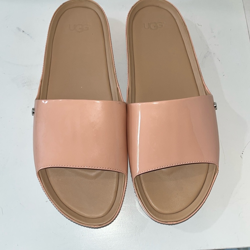 UGG JANE PATENT SLIDE SANDLE PINK SIZE 9